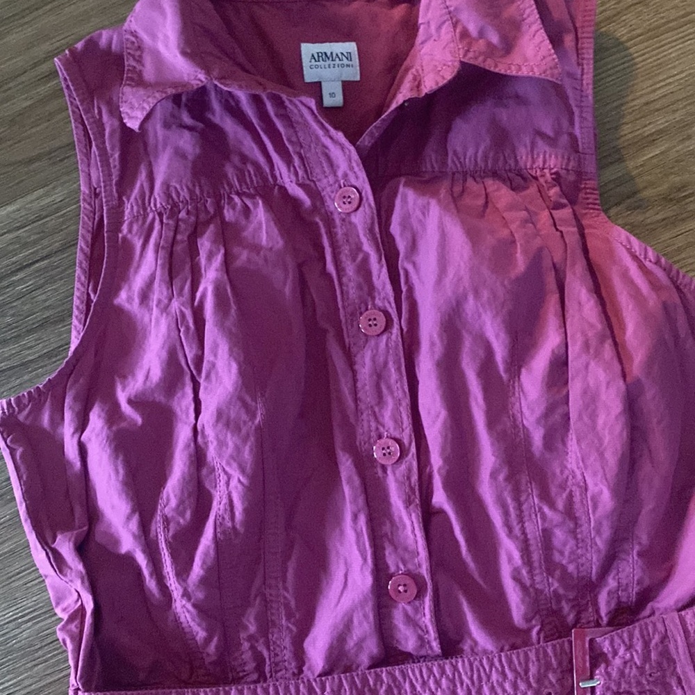 Armani Collezioni cotton blend active sport dress. Belted pockets designer Sz 10 - Picture 3 of 13